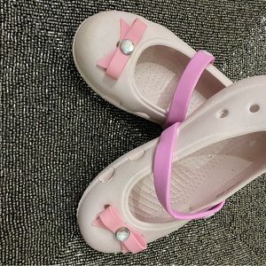 Pink crocs kids 12c